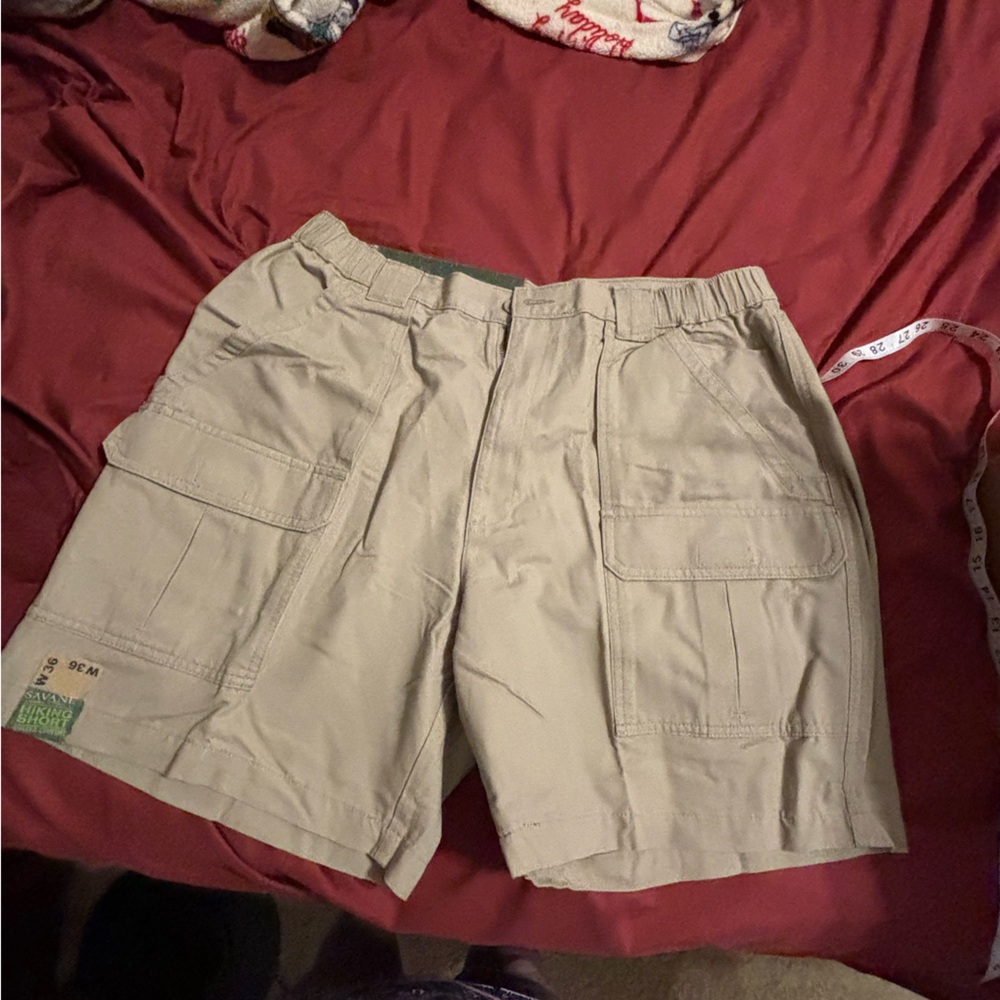 Savane Tan Cargo Shorts with Utility Pockets
